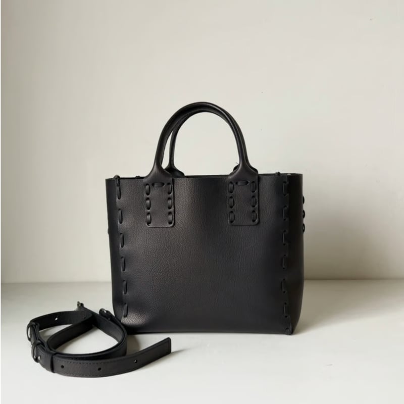 POMTATA ポンタタ SAKU TOTE 'S 2WAYトートバッグ レザー シボ革