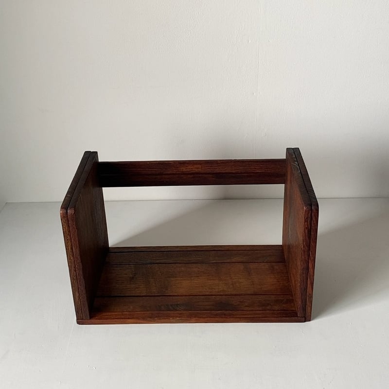 ヴィンテージブックスタンド 木製伸縮本立て 3号証紙 静岡市考案保障