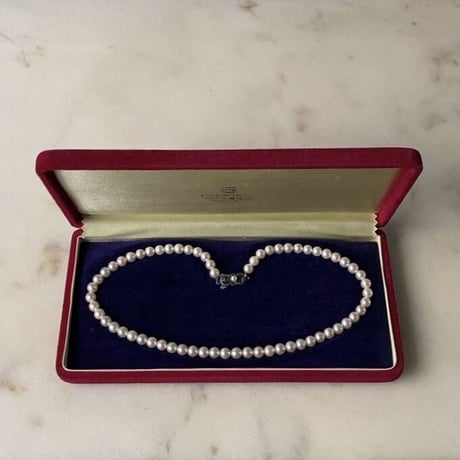MIKIMOTO  オールドミキモト 本パールネックレス 約6mm玉 真珠/銀 シルバー 全長41cm  ヴィンテージパール