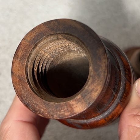 KUSAKABE  クサカベ  木製 ソルトボトル   木製無垢 グッドエイジング ヴィンテージキッチンツール 純喫茶備品 良品