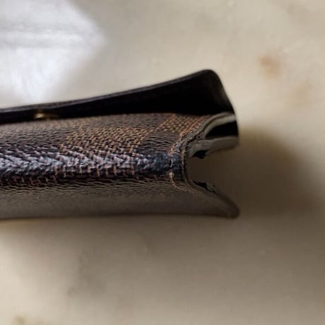 LOUIS VUITTON ルイヴィトン ダミエ ラドロー N62925 コンパクトウォレット ハーフフラップ付コインケース 小銭入れ カードケース 2つ折りミニ財布 中古品
