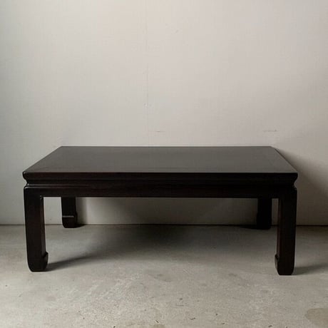 唐木紫檀材の小さな座卓  幅約79cm 直線のシンプルデザイン  アンティークローテーブル  古家具  極小古材御膳  良品