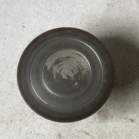 古い鉄製 ケーキ台 洋菓子店 什器 備品 パティシエ プロツール 業務用 回転台 ブルーグリーン グッドエイジング ジャパンヴィンテージ