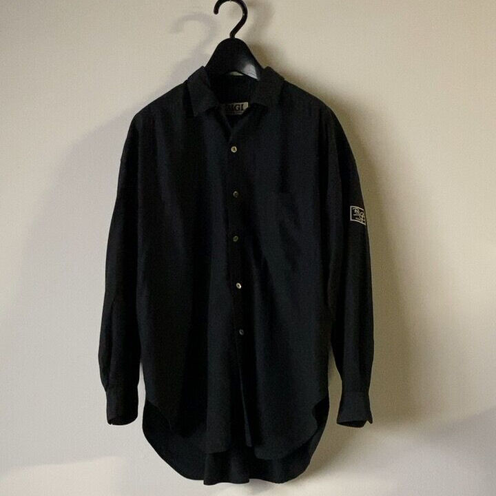 BIGI ビギ 80s オールドビギ レーヨンシャツ ブラック ドロップ