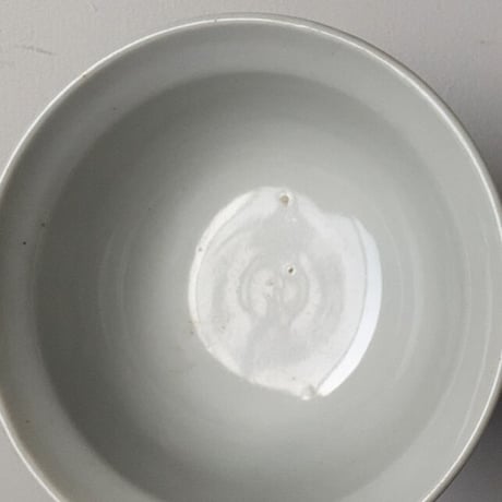 ヴィンテージボウル  2点セット  白磁器グリーンライン 戦中 統制陶磁器  緑ライン スープボウル どんぶり 古い碗 刻印有り