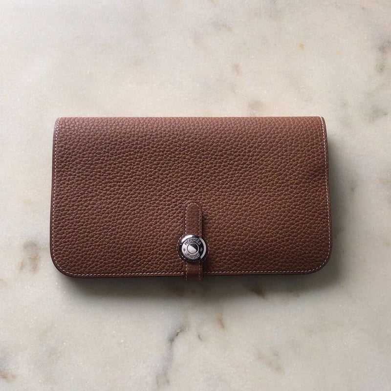 HERMES エルメス ドゴンデュオ(GM) トゴ ゴールド シルバー金具 HERMES エルメス ドゴンデュオ(GM) トゴ ゴールド シルバー金具