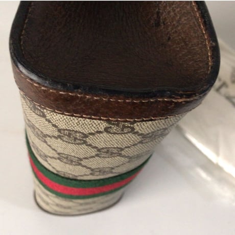 GUCCI オールドグッチ セカンドバッグ クラッチバッグ GG柄 コーティングキャンバス 保存袋付き 16.001.44 中古美品　ヴィンテージバッグ
