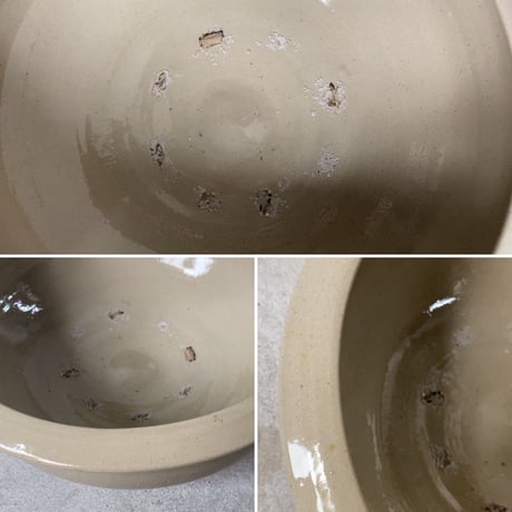 古い甕 約37cm 特大こね鉢 昭和初期 民藝甕 瓶 メダカ鉢 金魚鉢 睡蓮鉢 水栽培 ガーデニング  ビオトープ  完品 極美品