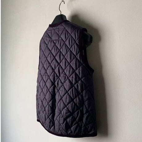 LAVENHAM ラベンハム キルティング ベスト ジレ コクーンソーンハム  2021年製 ダークパープル レディース S 中古美品