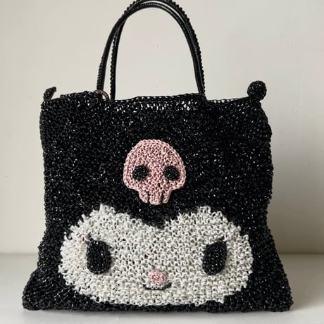 ANTEPRIMA アンテプリマ「クロミ」のワイヤーバッグ  スクエア ラージ  エナメルブラック 保存袋 インボイスあり  中古極美品(未使用品レベル)
