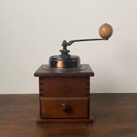KONO コーノ コーヒーミル F205  木製珈琲ミル グラインダー 蓋有り 1970年代 クラシックキッチンツール 美品