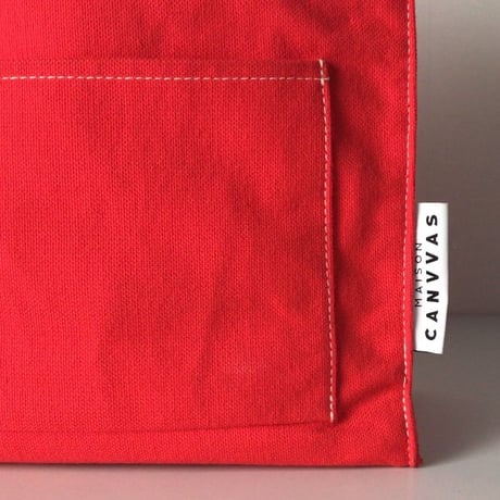 MAISON CANVVAS   メゾン キャンバス   GERMANY CANVAS POKET TOTE  ジャーマニーキャンバスポケットトートS  赤  中古美品
