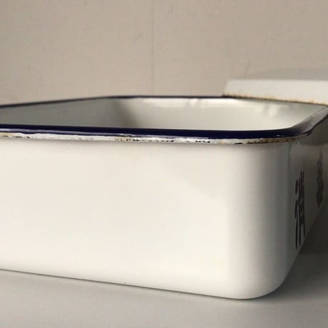 ホーロー蓋付き滅菌ケース　sterilizer/消毒器  ロゴ入り  琺瑯 道具箱 ヴィンテージツール 美品