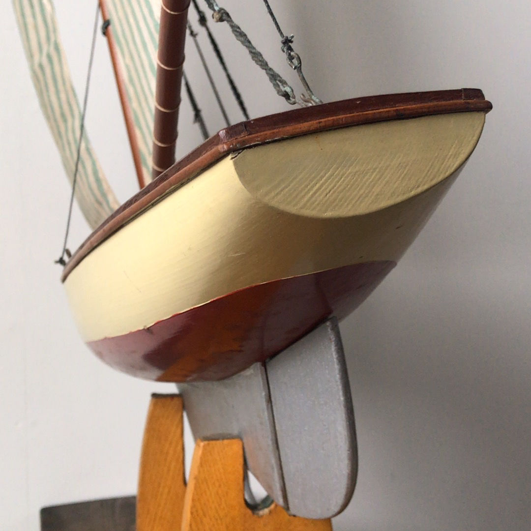 アンティーク ヨット 船舶模型 精密模型 高級素材 ヴィンテージ木製