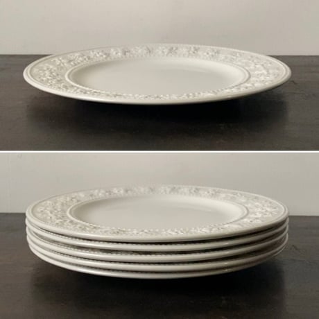 WEDGWOOD ウェッジウッド フェスティビティ(1枚の価格) プレート 27cm アイボリー 90sヴィンテージ イギリス製 made in england   ストック41枚