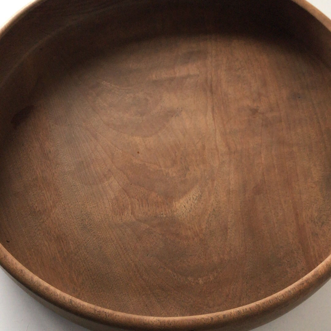 栃の木 くり抜き盆 38cm 木工 工芸品 お盆 トレー シェーカー 白木 美