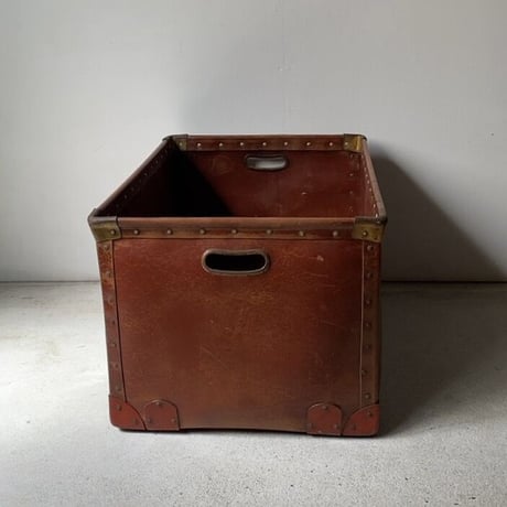 古いボテ箱  アンティークコンテナボックス 収納箱 ヴィンテージ収納ケース  レトロ運搬箱  古い箱 古道具