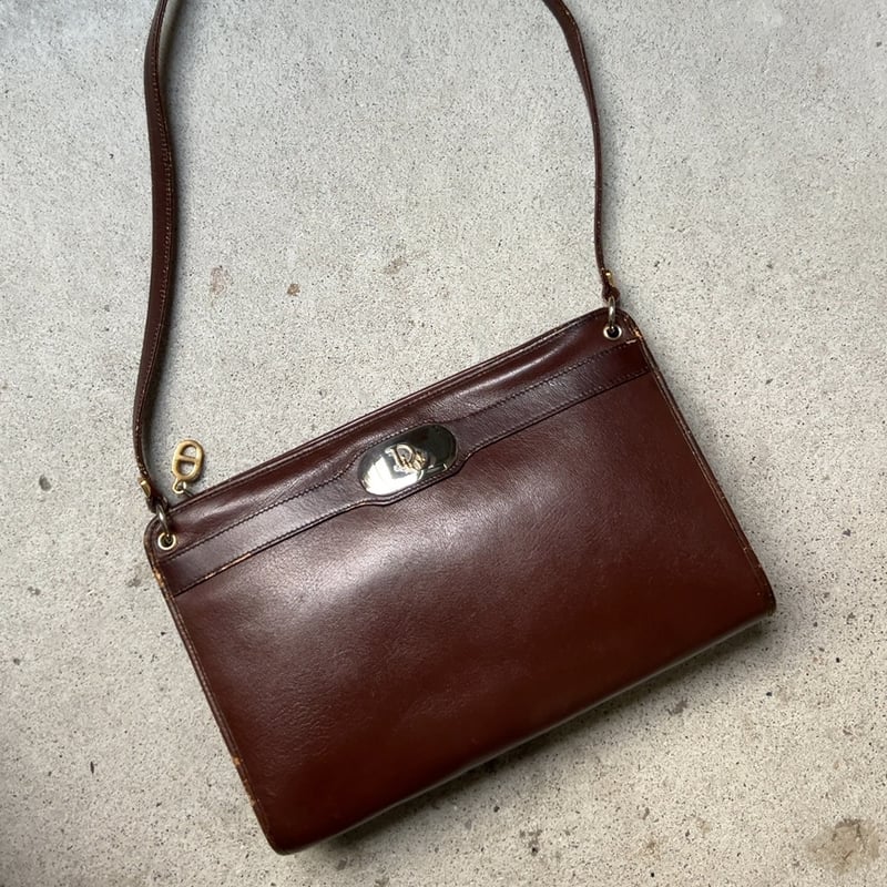 Dior　ディオール　オールドディオール　ショルダーバッグ　レザー　PVC Christian Dior ディオール トロッター オーバル PVC レザー