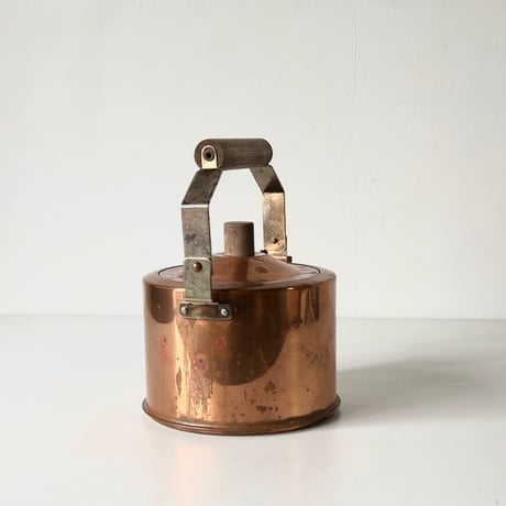 GLINTCOPPER グリントカッパー ヴィンテージ純銅ケトル 2.0L 木製無垢ハンドル+摘み  銅やかん  シミ有凹み無し 中古品