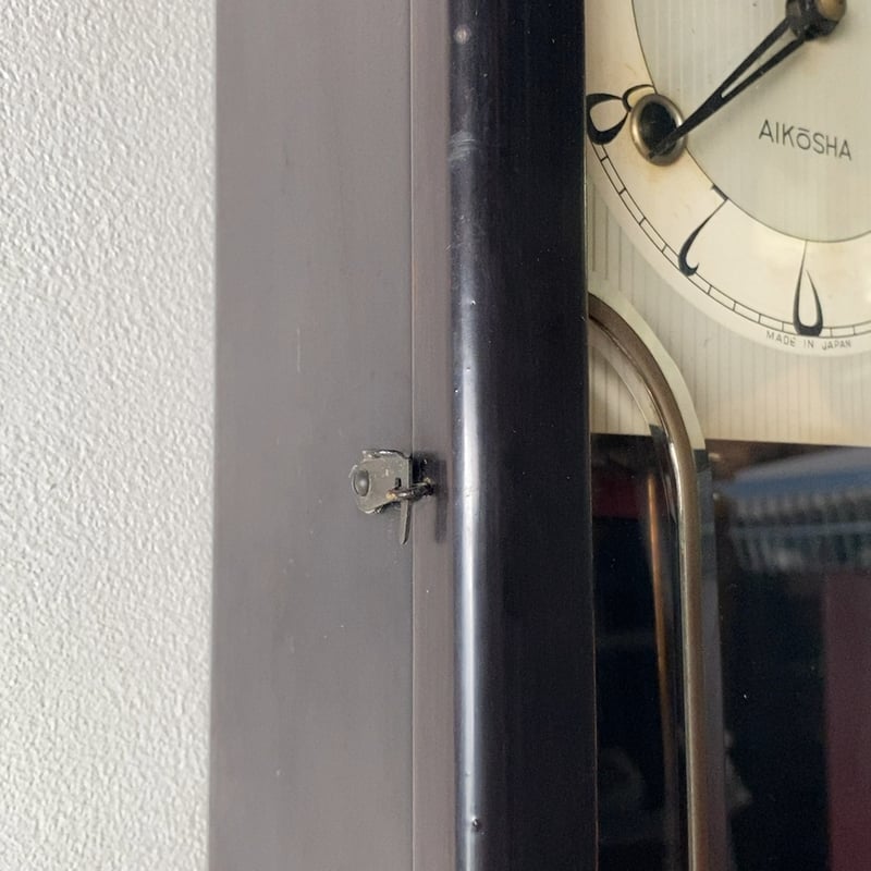 AIKOSHA 愛工舎 昭和期の小さい柱時計(振り子時計 ボンボン時計
