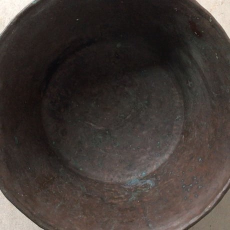銅の双耳桶  アンティーク銅鍋   ヴィンテージ銅器