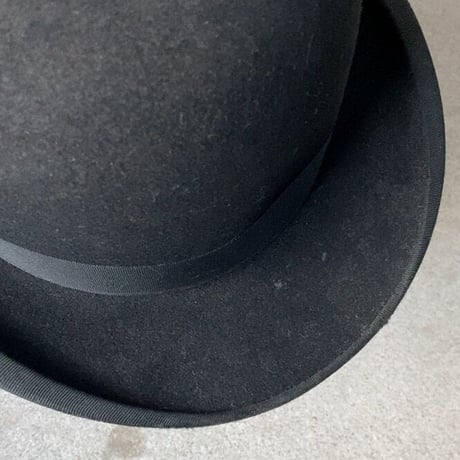 THE Hawk Hats  best under the sun  ヴィンテージ ボーラーハット size 6 3/4 実寸54cm ブラック ダービーハット 古い山高帽  ザ ホークハッツ