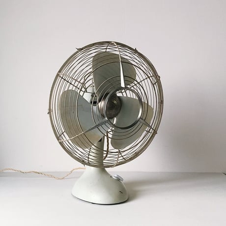 NATIONAL ELECTRIC FAN　ナショナルエレクトリックファン 1950〜60年代 ヴィンテージ扇風機 オールド家電 ライトグレー 単色 3段階調  良品
