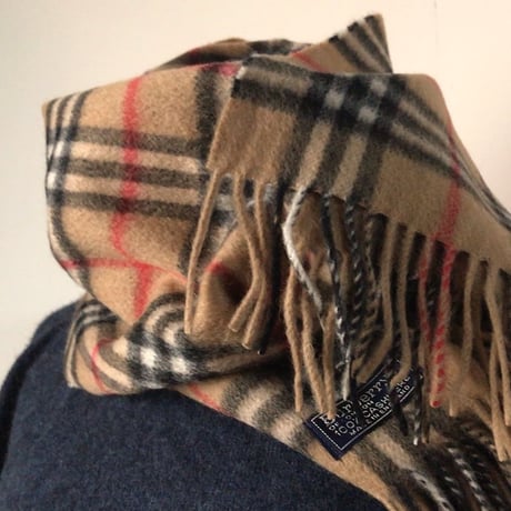 Burberrys  of  London  バーバリーズ   カシミア100％   マフラー  ノバチェック  袋有り イングランド製   made in England