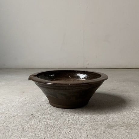 古い 片口すり鉢  幅約17cm 小さめ摺鉢 古民具 古民藝 古手 骨董 ヴィンテージキッチンツール 実用品