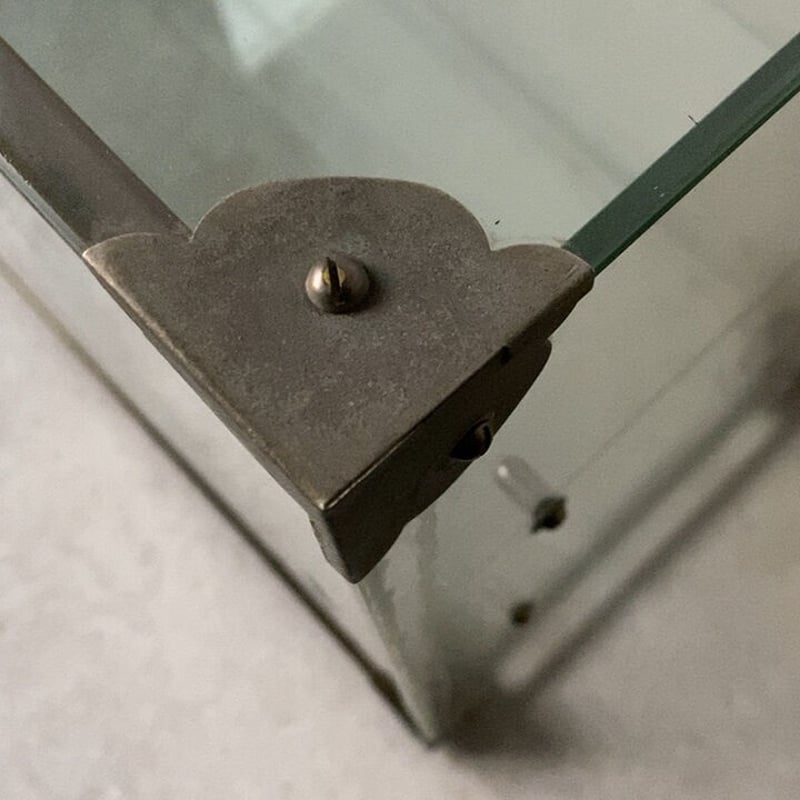 アンティーク 小型 ガラスショーケース パンケース 時計ケース 枠無し