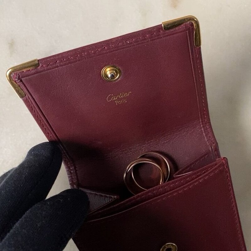 Cartier カルティエ マストライン フラップ型ミニコインケース Cartier カルティエ マストライン フラップ型ミニコインケース