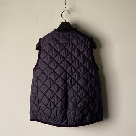 LAVENHAM ラベンハム キルティング ベスト ジレ コクーンソーンハム  2021年製 ダークパープル レディース S 中古美品