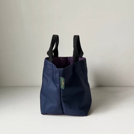 Herve Chapelier エルベシャプリエ 1027N (ナイロン舟型トートM) ネイビー/パープル  made in france 中古品