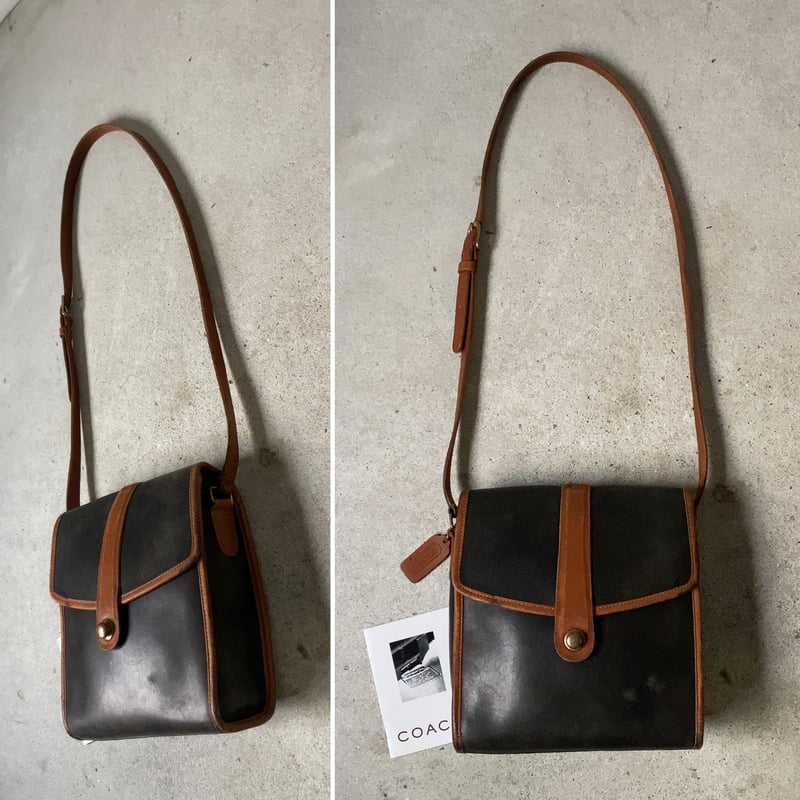 COACH 80s オールドコーチ バイカラーレザーショルダーバッグ COACH 80s オールドコーチ バイカラーレザーショルダーバッグ