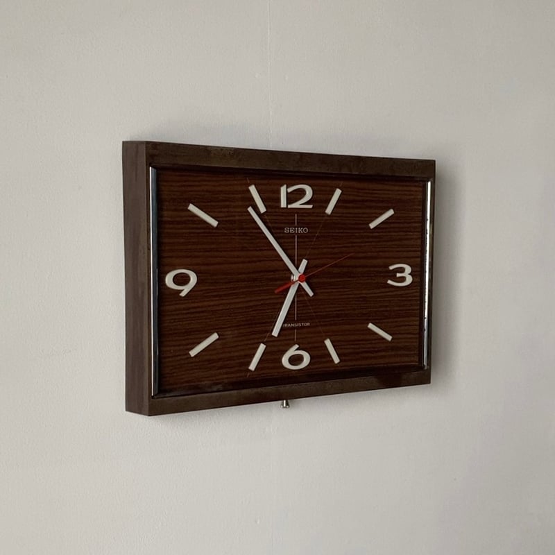 SEIKO セイコー 70s 3針 赤針 木目文字盤 トランジスター TTX-618 昭和