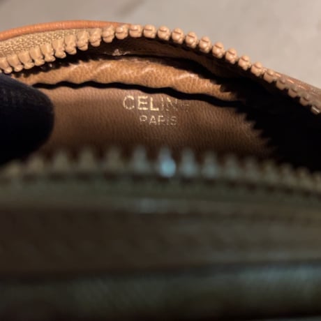 H様おまとめ品 CELINE オールドセリーヌ トリオンフ(マカダム) 総柄  ラウンドファスナーポシェット ミニバッグ ヴィンテージセリーヌ 中古良品