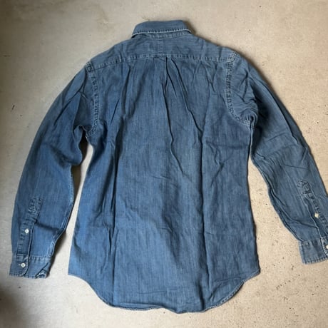 RALPH LAUREN ラルフローレン デニムシャツ シャンブレーシャツ ボタンダウン ポニー刺繍  size SP  POLO ポロ 中古美品