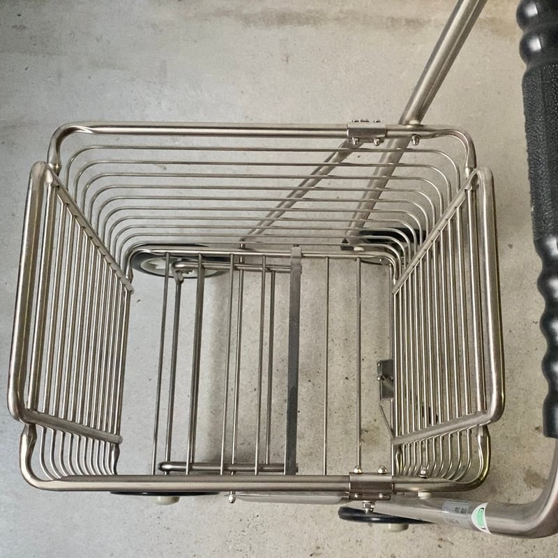 富田工業株式会社 ショッピングカート SC-01 ステンレス製 折り畳み式