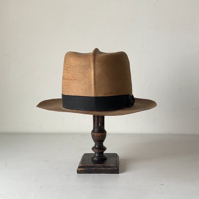 アンティーク　本パナマ帽　ハット　帽子　ヴィンテージ　レトロ　おすすめ品　美品 SAKAMOTO HATTER 坂本高級紳士帽子専門店 ヴィンテージ パナマ