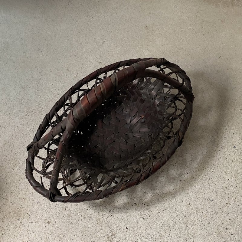 京都　かわいいヴィンテージ　竹製カラフルハンドルバスケット 京都 かわいいヴィンテージ 竹製カラフルハンドルバスケット 京都