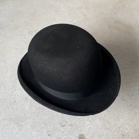 THE Hawk Hats  best under the sun  ヴィンテージ ボーラーハット size 6 3/4 実寸54cm ブラック ダービーハット 古い山高帽  ザ ホークハッツ