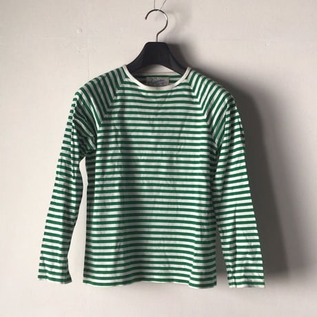 Charpentier de Vaisseau（シャルパンティエ・ドゥ・ヴェッソ）ラグランスリーブ  長袖カットソー.  グリーン/ホワイト  made in  japan