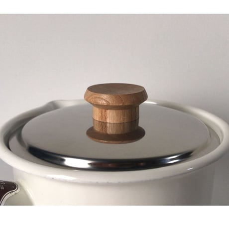 Noritake ノリタケ   ヴィンテージ 琺瑯(ホーロー) 片手鍋  ミルクパン  木製無垢持ち手  ホワイト ほぼデッドストック 未使用品
