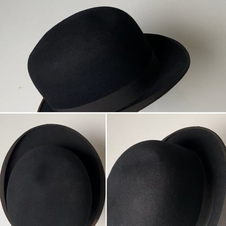 Teikokuhat co  帝国ハット ボーラーハット シルクハット 山高帽  ブラック レディース 頭周約55cm ヴィンテージ ハット