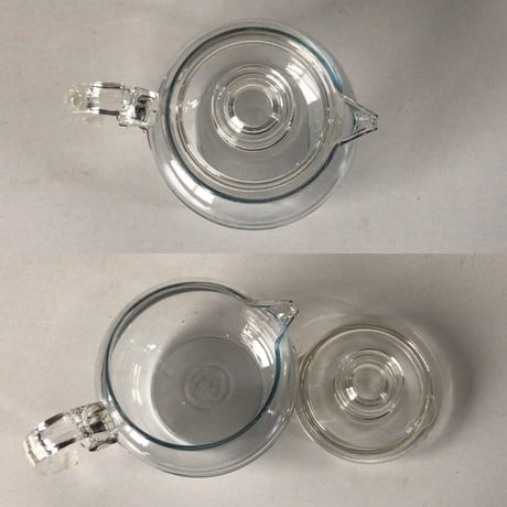 PYREX パイレックス  オールドパイレックス  耐熱ガラス ティーポット 8336-H  7756-C  フレームウェア  美品  made in USA