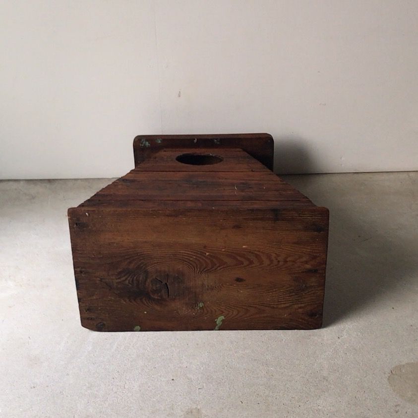 杉無垢材 古い踏み台 アンティークステップ スツール・花台にも