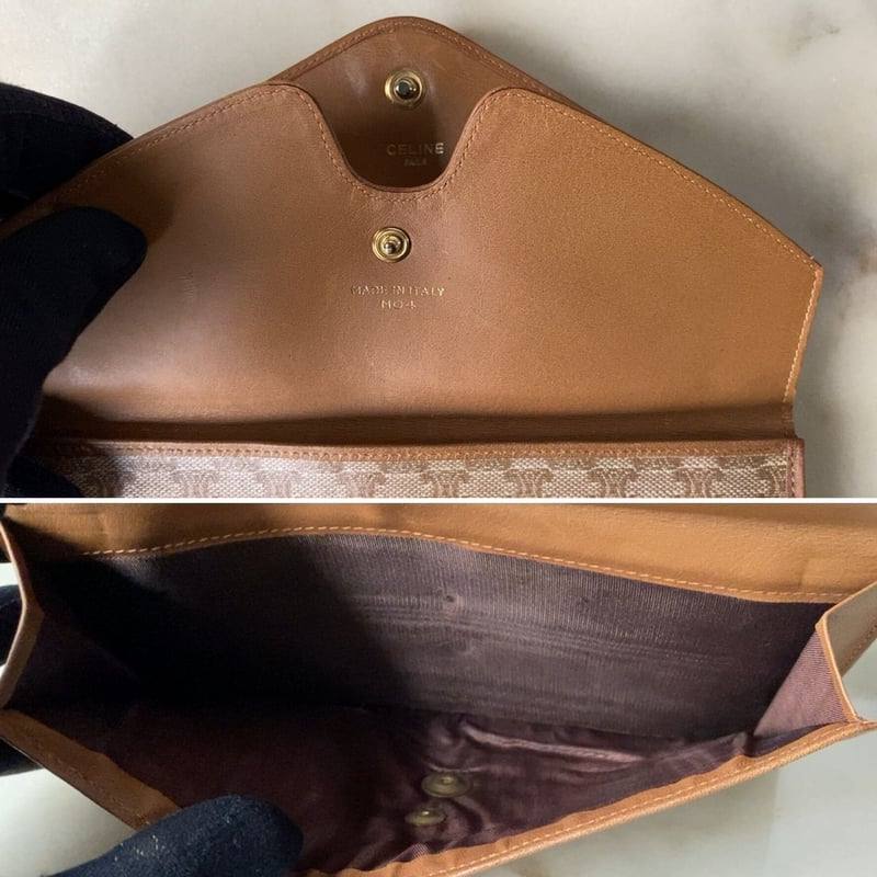 CELINE オールドセリーヌ マカダム Wレターフラップ ロング CELINE オールドセリーヌ マカダム Wレターフラップ ロング