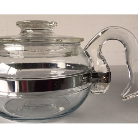 PYREX パイレックス  オールドパイレックス  耐熱ガラス ティーポット 8336-H  7756-C  フレームウェア  美品  made in USA