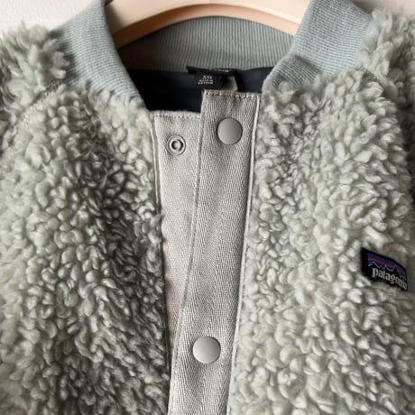 Patagonia パタゴニア   RETRO-X BOMER JACKET レトロX ボマー ジャケット  KIDS XXL(レディースL位)  Sleetgreen (STGN) 中古極美品