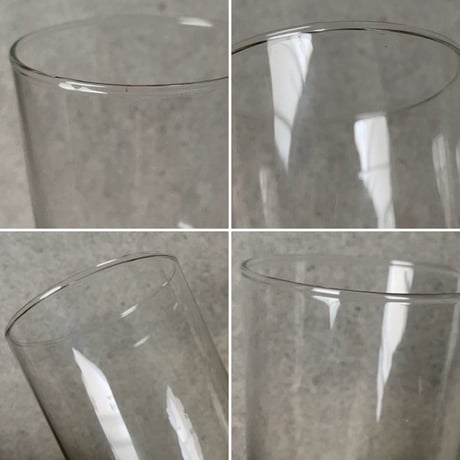 GLASS WARE TUMBLER SET  ヴィンテージ 瓶ビールグラス 5個セット ごく普通のシンプルな古いミニグラス 未使用品 デッドストック